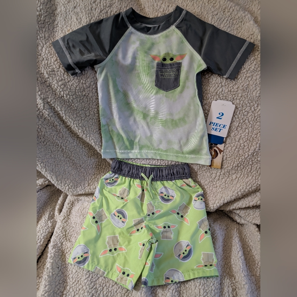Disney Grogu 2T Swim Trunks &Top - Picture 9 of 9